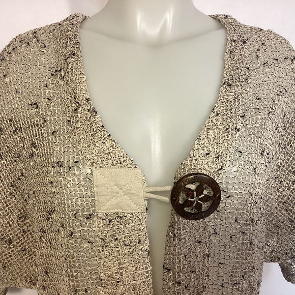 Kaktus Open weave 2 button jacket over shirt Womens medium - Picture 2 of 9